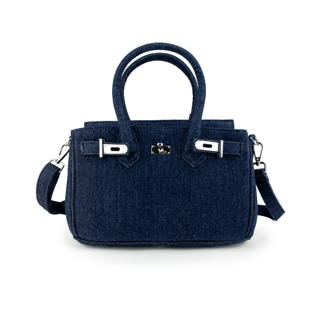 Sundaze Denim Tote Dark Indigo Blue Small