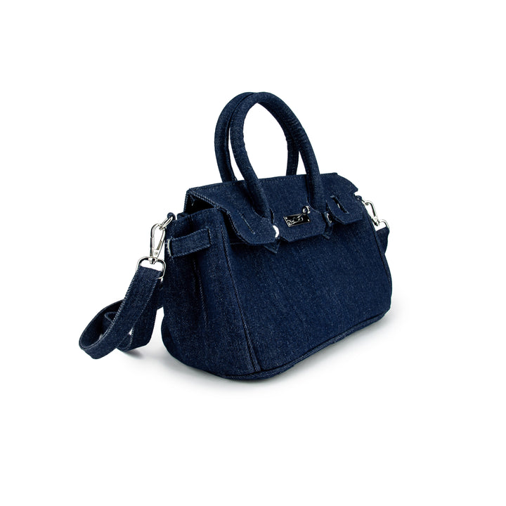 Sundaze Denim Tote Dark Indigo Blue Small