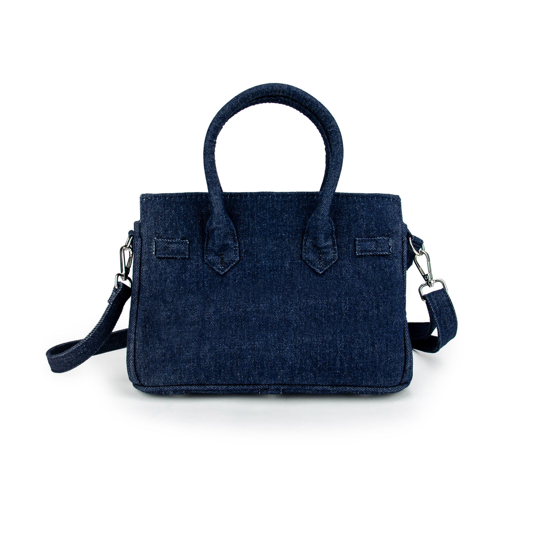 Sundaze Denim Tote Dark Indigo Blue Small