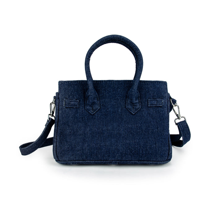 Sundaze Denim Tote Dark Indigo Blue Small