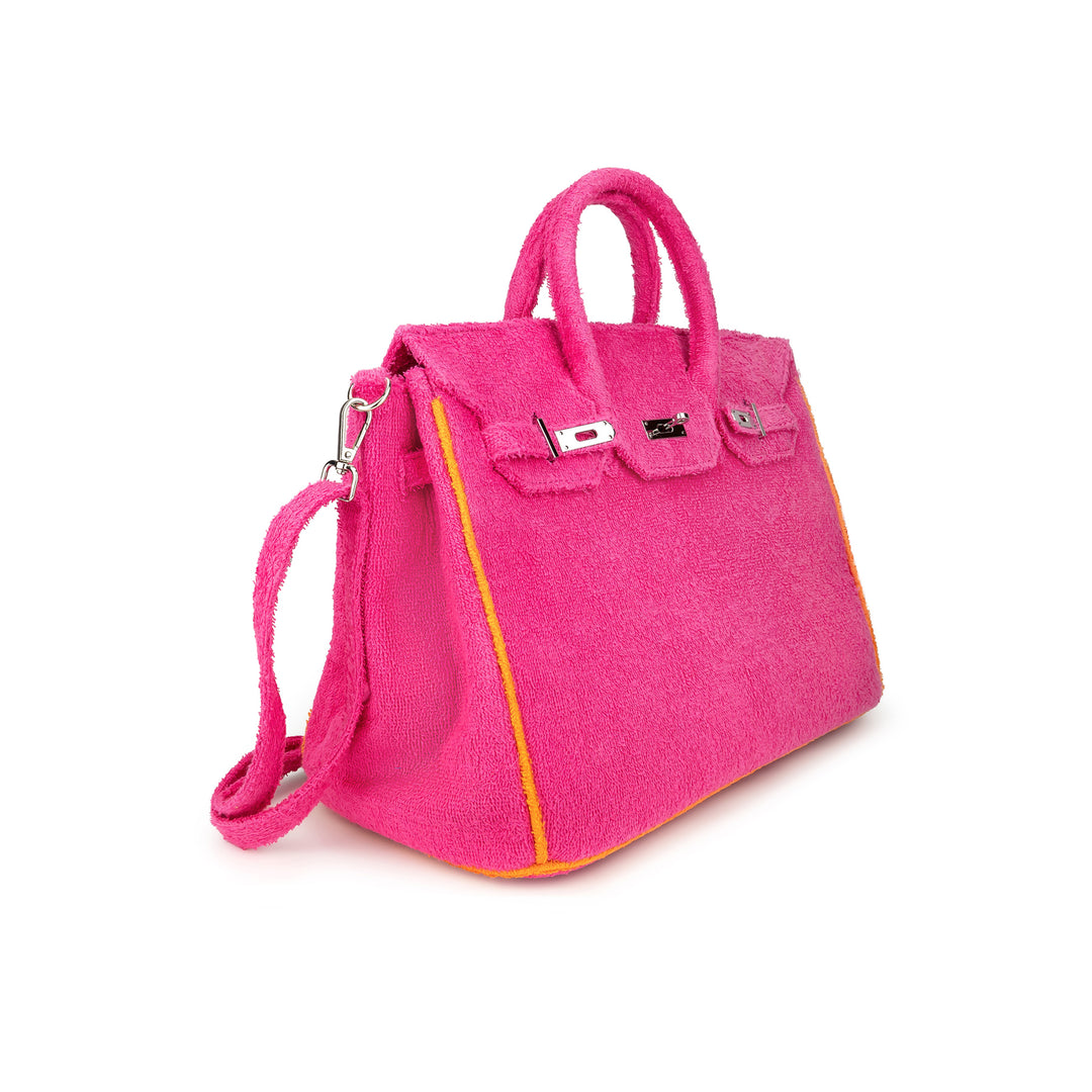 Sundaze Terrycloth Tote Fuchsia Medium