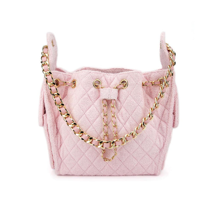 Cruz terry bucket tote in rose petal small