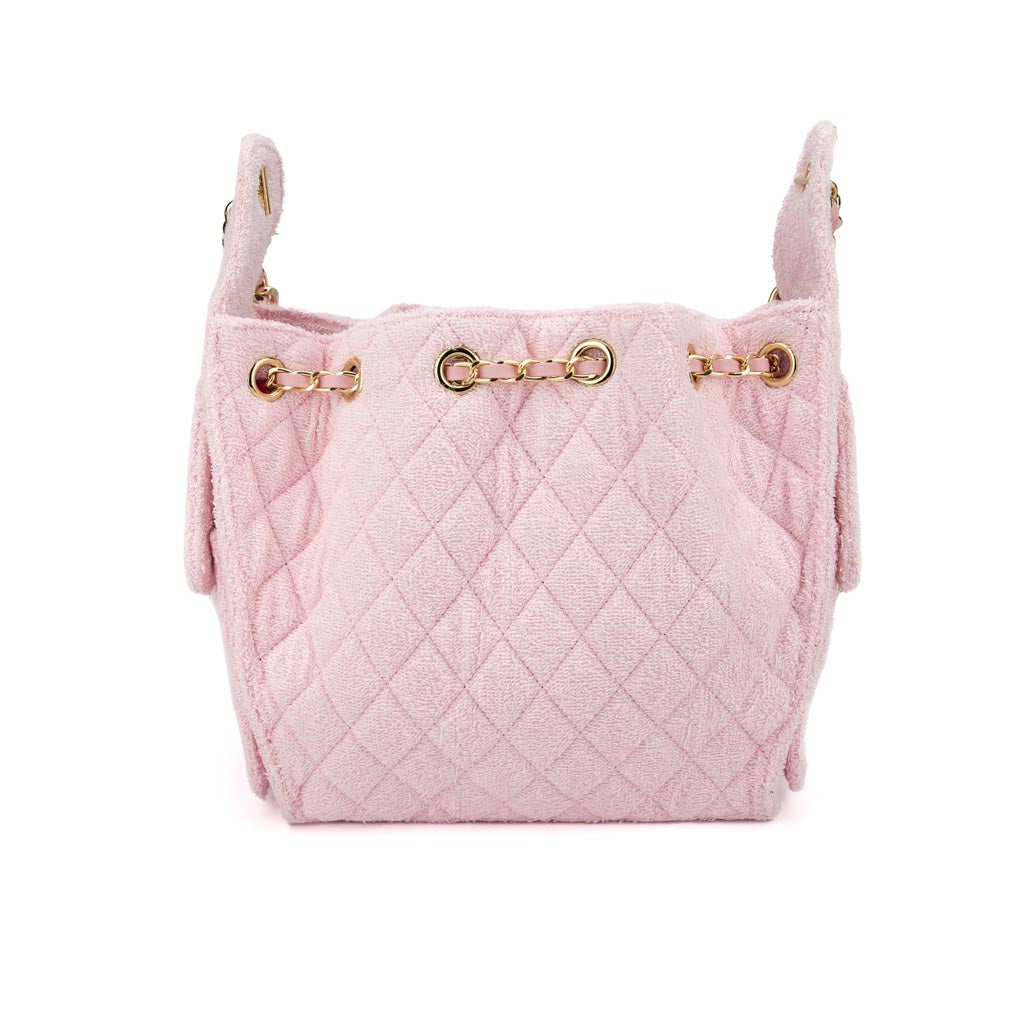 Cruz terry bucket tote in rose petal small