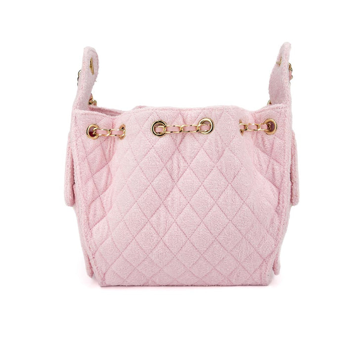 Cruz terry bucket tote in rose petal small