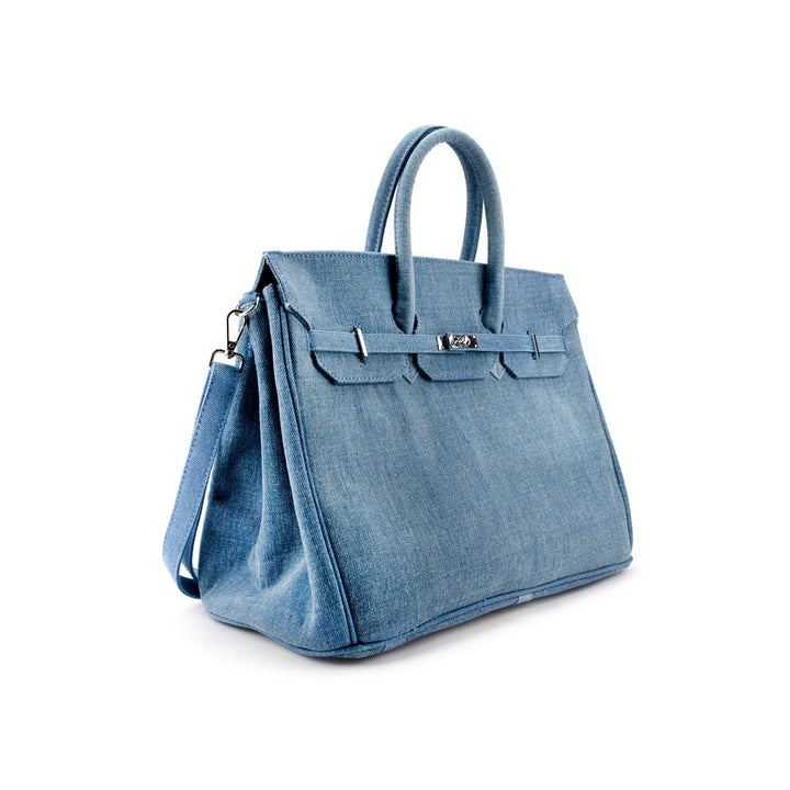 Sundaze Denim Tote Blue Medium