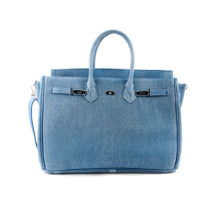 Sundaze Denim Tote Blue Medium